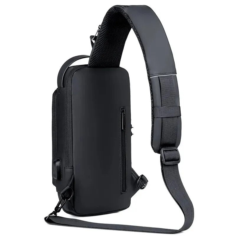 Men Multifunction anti Theft USB Shoulder Bag Man Crossbody Cross Body Travel Sling Chest Bags Pack Messenger Pack